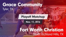 Matchup: Grace Community vs. Fort Worth Christian  2016