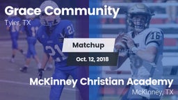 Matchup: Grace Community vs. McKinney Christian Academy 2018