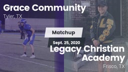 Matchup: Grace Community vs. Legacy Christian Academy  2020