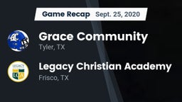 Recap: Grace Community  vs. Legacy Christian Academy  2020