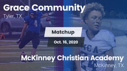 Matchup: Grace Community vs. McKinney Christian Academy 2020