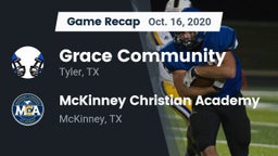 Recap: Grace Community  vs. McKinney Christian Academy 2020