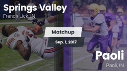 Matchup: Springs Valley High vs. Paoli  2017