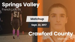 Matchup: Springs Valley High vs. Crawford County  2017
