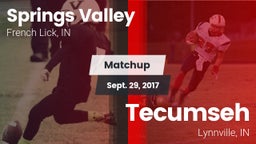 Matchup: Springs Valley High vs. Tecumseh  2017