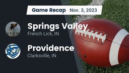 Recap: Springs Valley  vs. Providence  2023