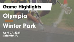 Olympia  vs Winter Park  Game Highlights - April 27, 2024