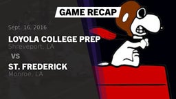 Recap: Loyola College Prep  vs. St. Frederick  2016