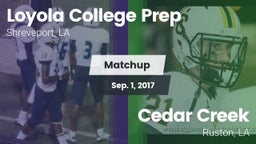 Matchup: Loyola College Prep vs. Cedar Creek  2017
