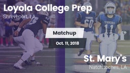 Matchup: Loyola College Prep vs. St. Mary's  2018