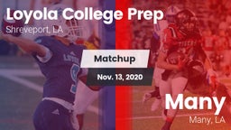Matchup: Loyola College Prep vs. Many  2020