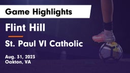 Flint Hill  vs St. Paul VI Catholic  Game Highlights - Aug. 31, 2023