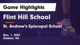 Flint Hill School vs St. Andrew's Episcopal School Game Highlights - Nov. 1, 2023