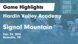 Hardin Valley Academy vs Signal Mountain  Game Highlights - Feb. 24, 2024