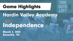 Hardin Valley Academy vs Independence  Game Highlights - March 2, 2024