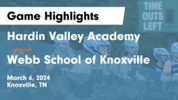 Hardin Valley Academy vs Webb School of Knoxville Game Highlights - March 6, 2024