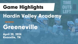 Hardin Valley Academy vs Greeneville Game Highlights - April 20, 2024