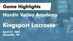 Hardin Valley Academy vs Kingsport Lacrosse Game Highlights - April 27, 2024