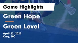 Green Hope  vs Green Level  Game Highlights - April 22, 2022