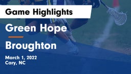 Green Hope  vs Broughton  Game Highlights - March 1, 2022
