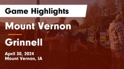 Mount Vernon  vs Grinnell  Game Highlights - April 30, 2024