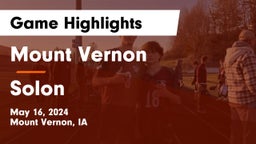 Mount Vernon  vs Solon  Game Highlights - May 16, 2024
