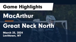 MacArthur  vs Great Neck North Game Highlights - March 25, 2024