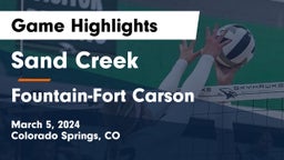Sand Creek  vs Fountain-Fort Carson  Game Highlights - March 5, 2024