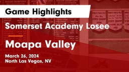 Somerset Academy Losee vs Moapa Valley  Game Highlights - March 26, 2024