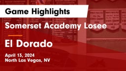 Somerset Academy Losee vs El Dorado  Game Highlights - April 13, 2024