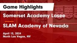 Somerset Academy Losee vs SLAM Academy of Nevada  Game Highlights - April 13, 2024
