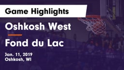 Oshkosh West  vs Fond du Lac  Game Highlights - Jan. 11, 2019