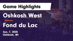 Oshkosh West  vs Fond du Lac  Game Highlights - Jan. 7, 2020