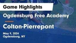 Ogdensburg Free Academy  vs Colton-Pierrepont Game Highlights - May 9, 2024