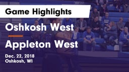 Oshkosh West  vs Appleton West  Game Highlights - Dec. 22, 2018