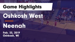 Oshkosh West  vs Neenah  Game Highlights - Feb. 23, 2019