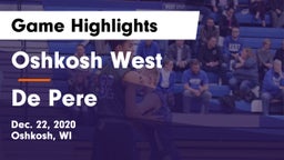 Oshkosh West  vs De Pere  Game Highlights - Dec. 22, 2020