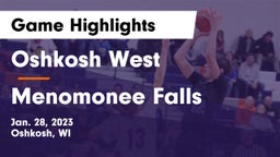 Oshkosh West  vs Menomonee Falls  Game Highlights - Jan. 28, 2023