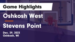 Oshkosh West  vs Stevens Point  Game Highlights - Dec. 29, 2023