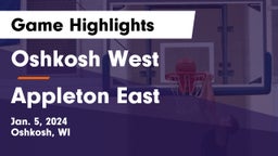 Oshkosh West  vs Appleton East  Game Highlights - Jan. 5, 2024