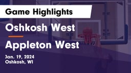 Oshkosh West  vs Appleton West  Game Highlights - Jan. 19, 2024