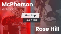 Matchup: McPherson vs. Rose Hill 2016