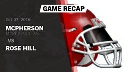 Recap: McPherson  vs. Rose Hill 2016