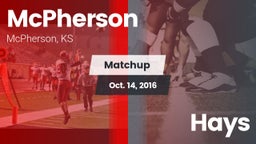 Matchup: McPherson vs. Hays 2016