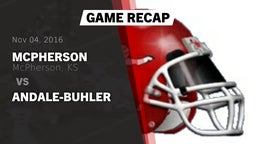 Recap: McPherson  vs. Andale-Buhler 2016