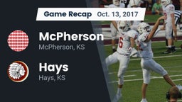 Recap: McPherson  vs. Hays  2017
