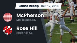 Recap: McPherson  vs. Rose Hill  2018