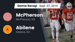 Recap: McPherson  vs. Abilene  2019