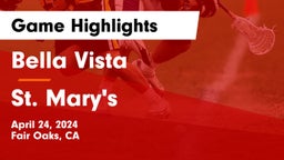 Bella Vista  vs St. Mary's  Game Highlights - April 24, 2024