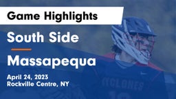 South Side  vs Massapequa  Game Highlights - April 24, 2023